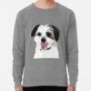 ssrcolightweight sweatshirtmensheather grey lightweight raglan sweatshirtfrontsquare productx1000 bgf8f8f8 4 - Shih Tzu Gifts