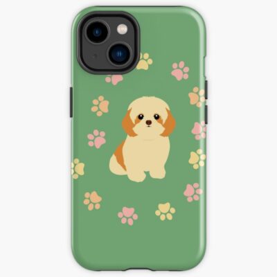 Shih Tzu And Paw Prints Iphone Case