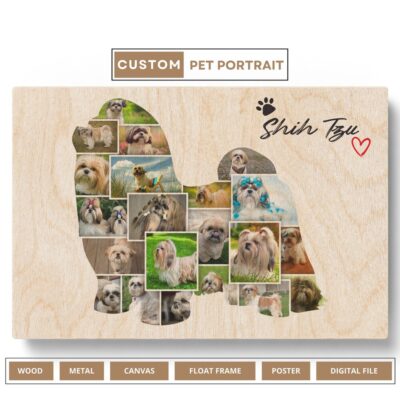 Customized Shih Tzu Memorial Photo Wall Art