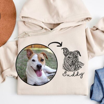 Custom Pet Portrait Dog Hoodie