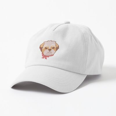 Simple Gold And White Shih Tzu Puppy Cap